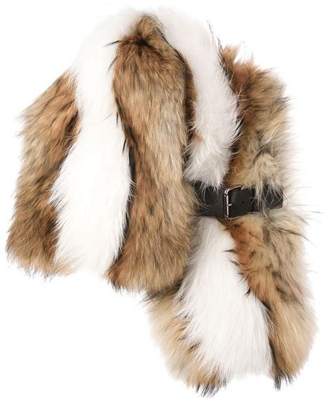 fendi scarf black and brown|Fendi scarf with fur trim.